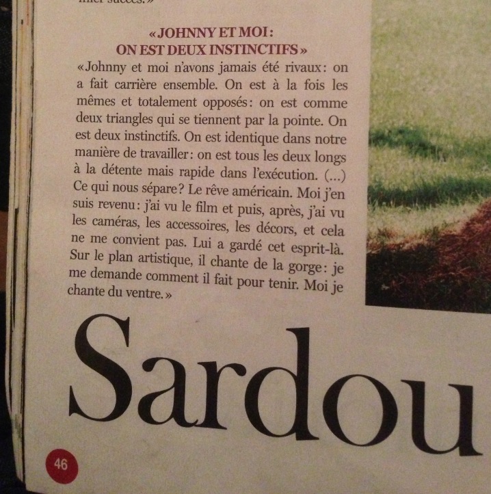 Quelques propos (plutôt gentils cette fois) de Sardou sur Johnny Captur10