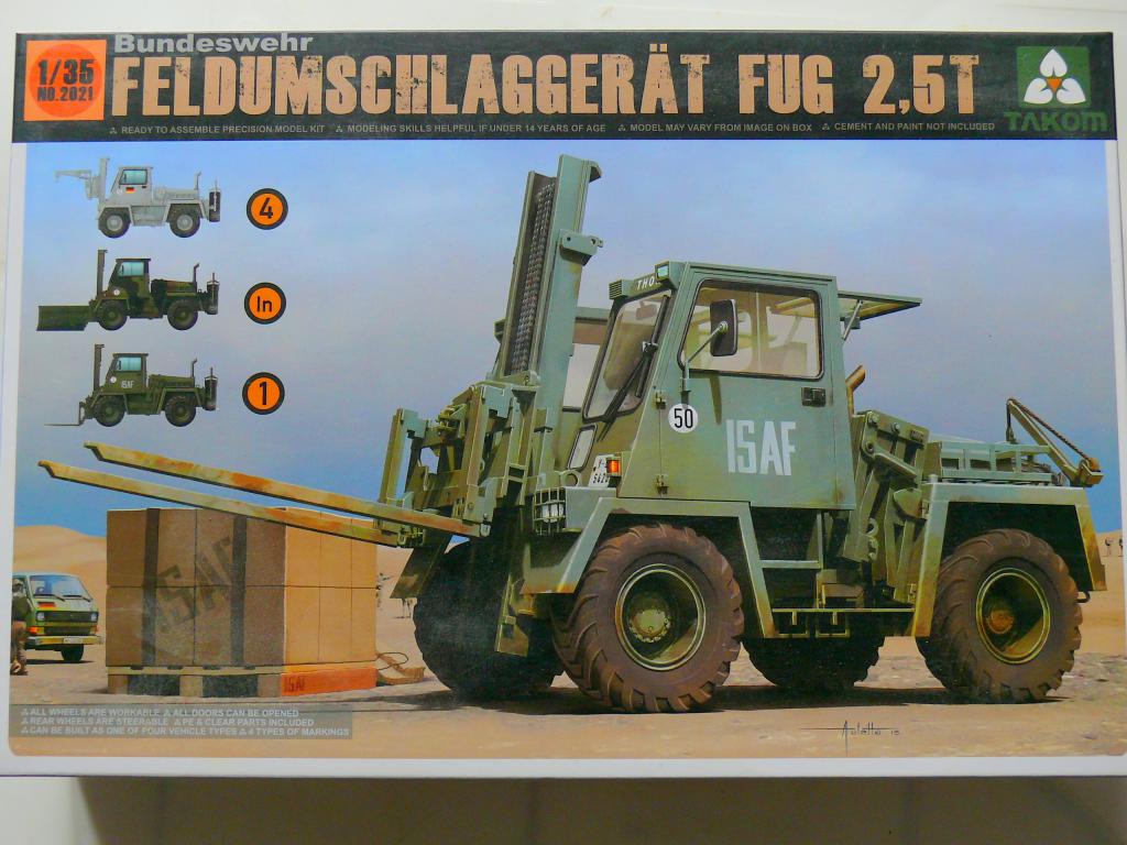 Chariot élévateur Bundeswehr FELDUMSCHLAGGERAT FUG 2,2T de TAKOM au 1/35 ème Chario14