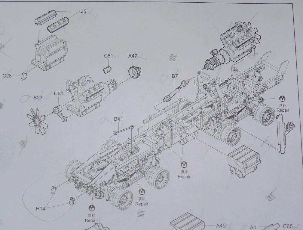 HEMTT M983A2 et Semi remorque M870A1 de TRUMPETER au 1/35 P1320937