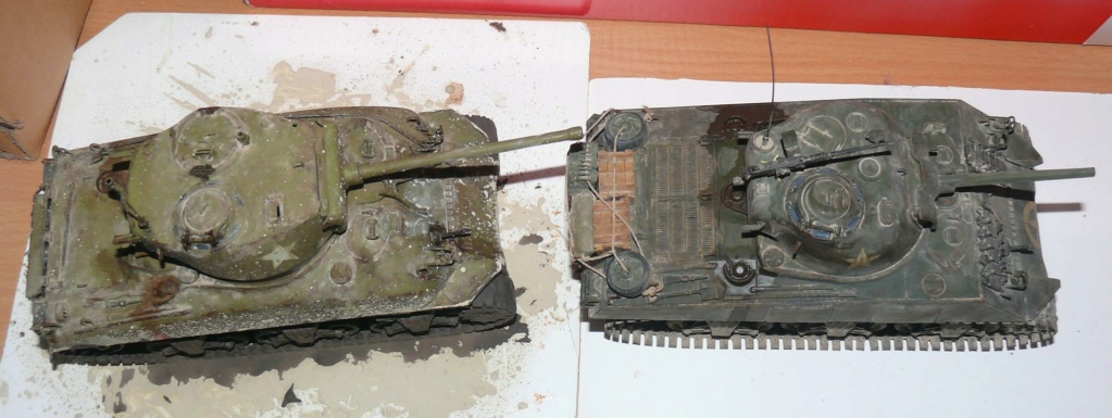 Sherman M4A3 de Tamiya au 1/35 + adaptation de Solution Box MIG Sherm174