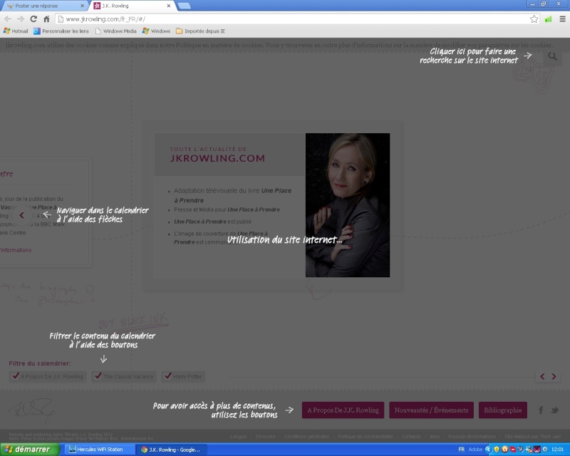 Le site officiel de JK Rowling : Brillant comme un sou neuf !  Screen10
