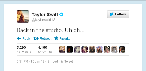 Taylor Swift preps Harry Styles break-up track T81ppj10