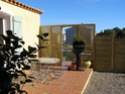 Jolie maison neuve location vacances, 11700 Moux (Aude) Terras10