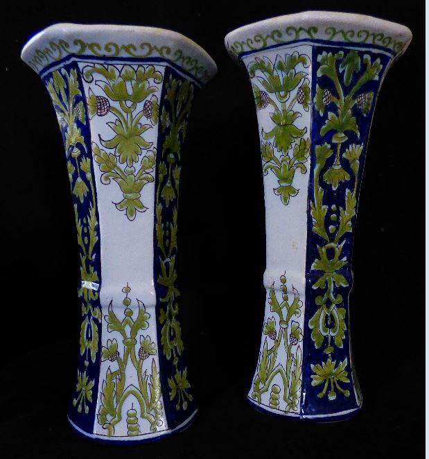 PAIRE DE VASES CORNETS Fourmaintraux Courquin. Foumai11