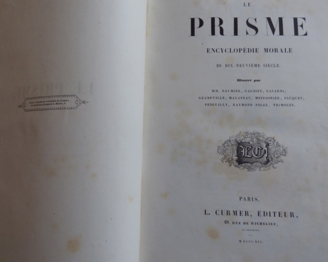 OUVRAGE PRISME Encyclopédie Morale. 1841  Prisme11