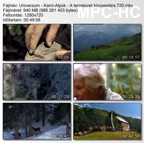 Univerzum - Karni-Alpok - A természet kincsestára (The Carnic Alps Natures's Treasure Trove) 2007 HDTV 720p x264 Hun mkv Unive208