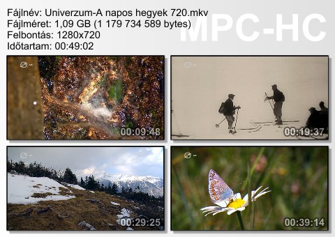 Univerzum - A napos hegyek (Mountains in the Sun) 2008 HDTV 720p x264 Hun mkv Unive220