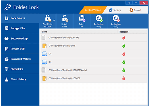 Folder Lock 7.8.8 - Κλείδωσε ένα φάκελο με κωδικό Folder10