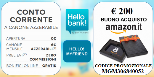 HELLO BANK regala BUONO AMAZON 200 EURO Hello_19