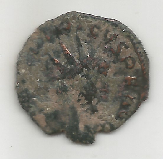 Antoniniano de Tétrico I. LAETITIA AVG N. Alegría a izq. Trier Esczen63