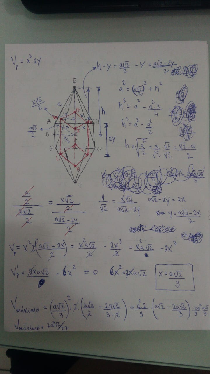 Volume máximo de um paralelepípedo inscrito no octaedro Whatsa11
