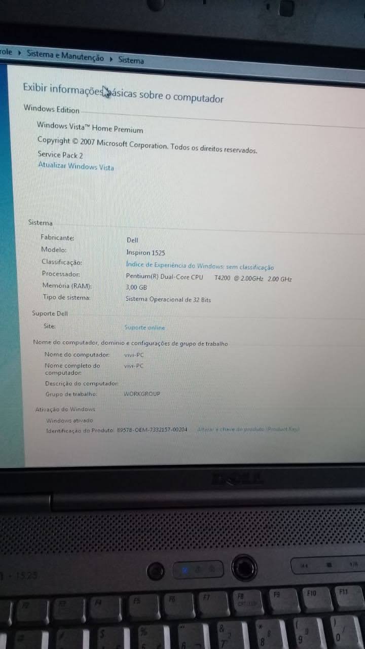 Ajuda com configuração básica notebook Dell0110