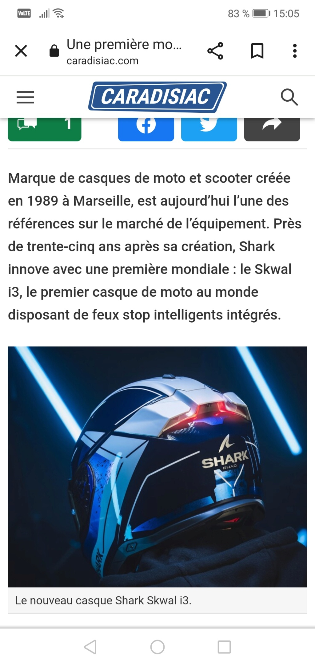 Une première mondiale pour l'équipementier français Shark