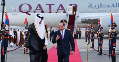 الرئيس السيسي يستقبل أمير قطر بقصر الاتحادية 221