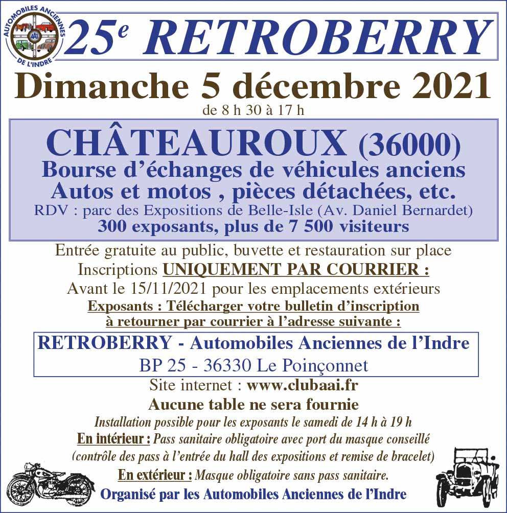 [36] Châteauroux - Rétroberry - Bourse d'échange - 4 et 5 Décembre 2021 Retrob10