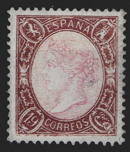 Edifil 77 nuevo * mng 1865 Isabel II sello de España Spain Lujo Liderstamps Scan2698