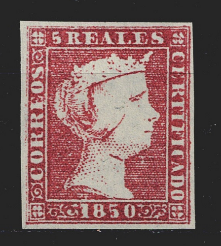 Edifil 3 nuevo * mng 1850 Isabel II sello de España Spain Lujo Liderstamps Scan2787