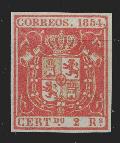 Edifil 25 nuevo * mng 1854 escudo de España Spain Lujo Liderstamps Scan2788