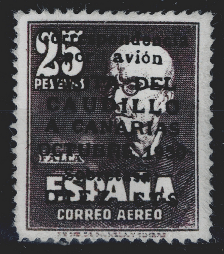 Edifil 1083 sin numeración nuevo ** 25 + 10 c Caudillo Canarias Liderstamps Scan2875