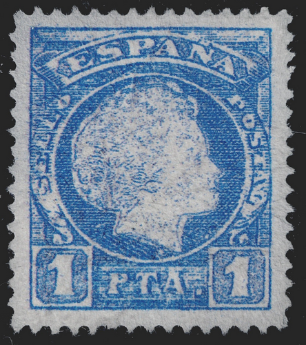 Prueba del cadete A.000.000 no expendido 1 peseta azul nuevo * Raro Liderstamps Scan2891