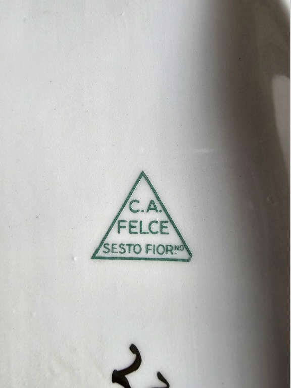 Italian Ceramic Horse vase, CA Felce, Sesto Fior (Fiorentino) 20230812