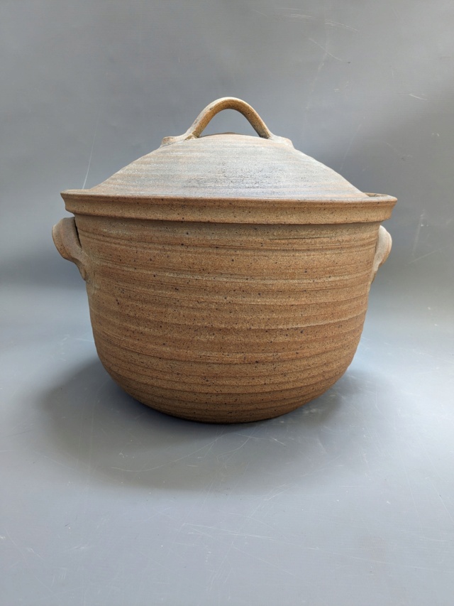 Huge Stoneware Lidded Pot, Whats its purpose? - John Davidson, JD mark Pxl_2059