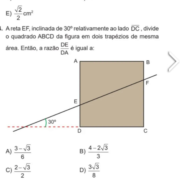 Areta EF, inclinada de 30° relativamente ao lado DC Screen10