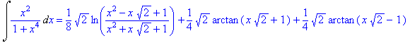 Primitives & Intègrales [Maple] Integr22