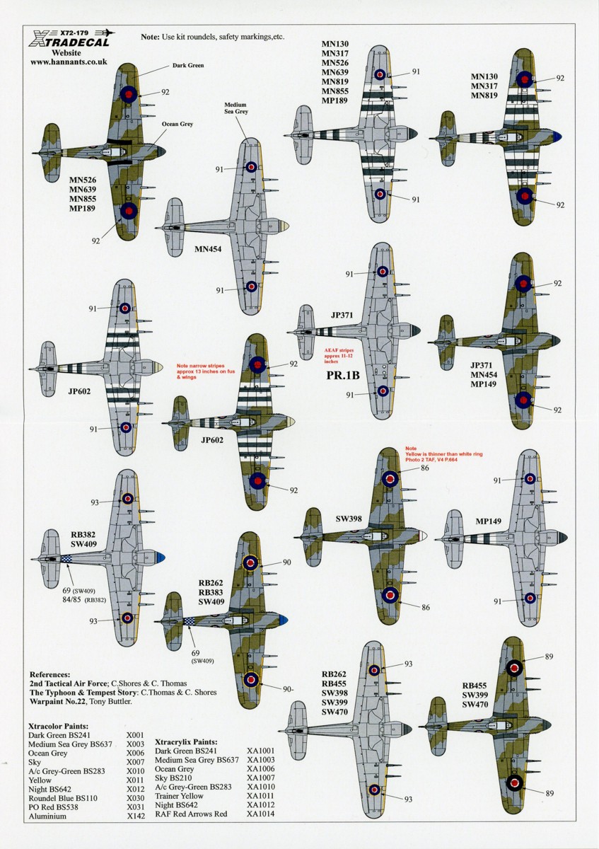 [Xtradecal] Hawker Typhoon IA et IB Xtrade13