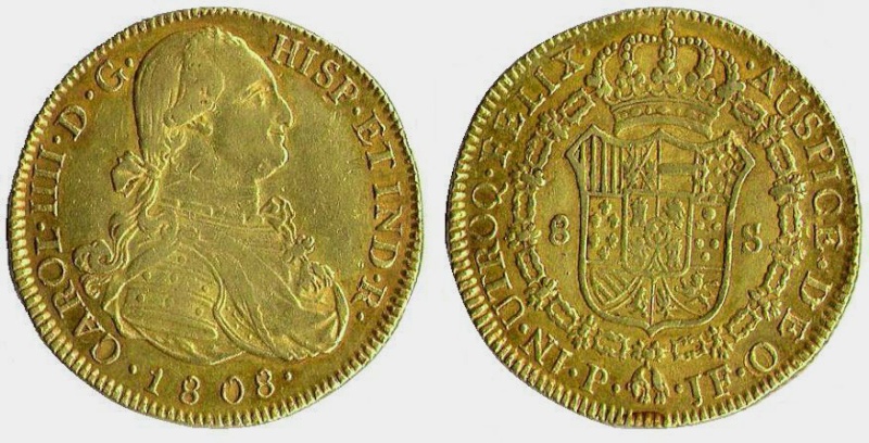 8 Escudos 1808. Popayán. Carlos IV. 8_escu10