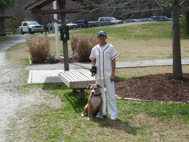 My wife and I w/our dogs at Sandy Bottom Park, Hampton, VA. Dsc00911