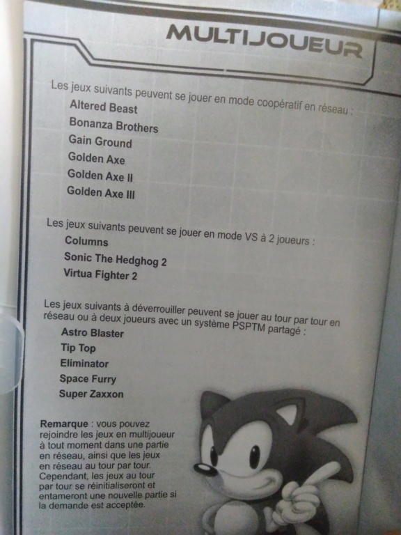 [Test]Sega Megadrive Collection (PSP, existe aussi sur PS2, semble disponible sur ps Vita) Img_2045