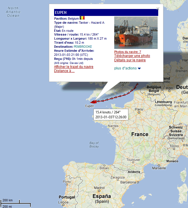 Position des navires de la marine marchande belge 02_01_13