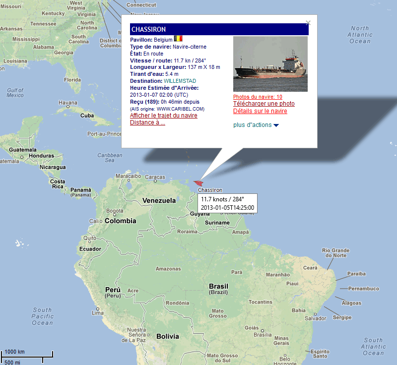 Position des navires de la marine marchande belge 05_01_12