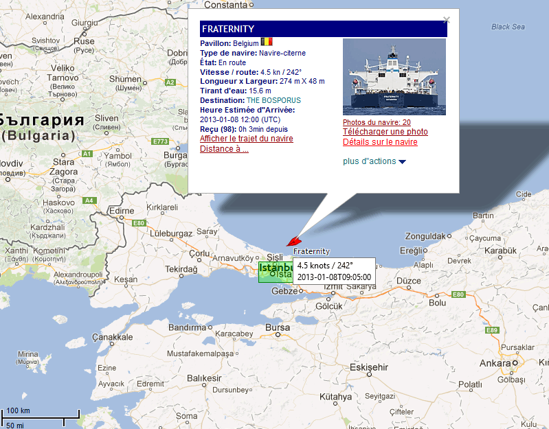 Position des navires de la marine marchande belge 08_01_10
