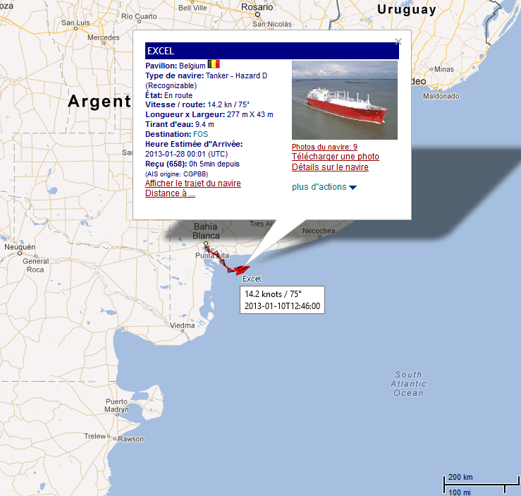 Position des navires de la marine marchande belge 10_01_11