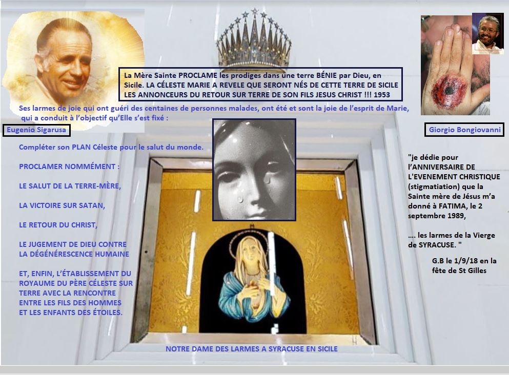 GIORGIO BONGIOVANNI.... UN HOMME PAS COMME LES AUTRES... AU SERVICE DE JESUS ET MARIE - Page 32 Syracu10