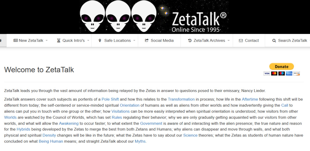 Bienvenue à ZetaTalk. 