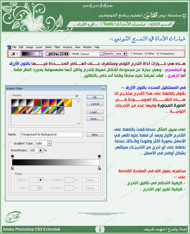 / تعلــــ درس 3 ــــم الفوتوشوب / ... " صندوق الأدوات - الجزء الأول - " 410