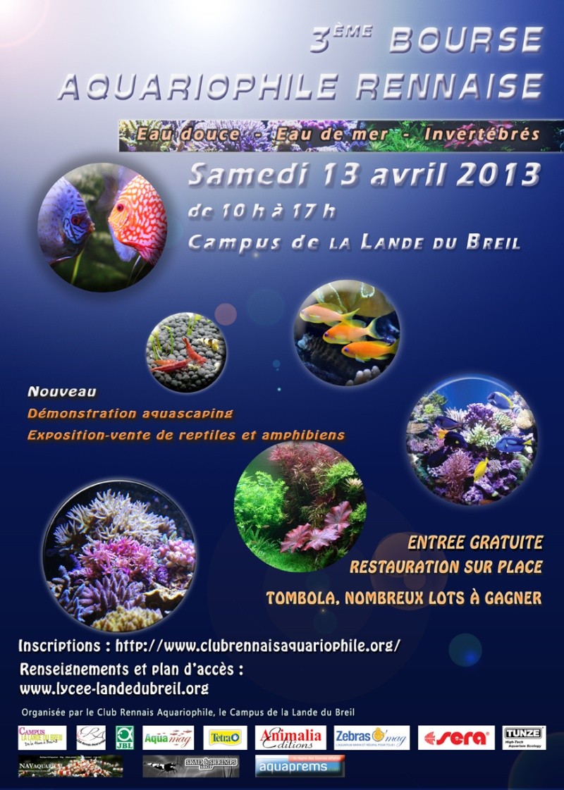 3ème Bourse Aquariophile Rennaise 13 avril 2013 Affich11