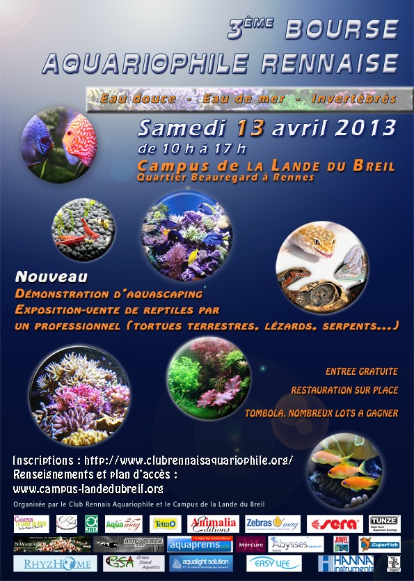 3ème Bourse Aquariophile Rennaise 13 avril 2013 Affich13