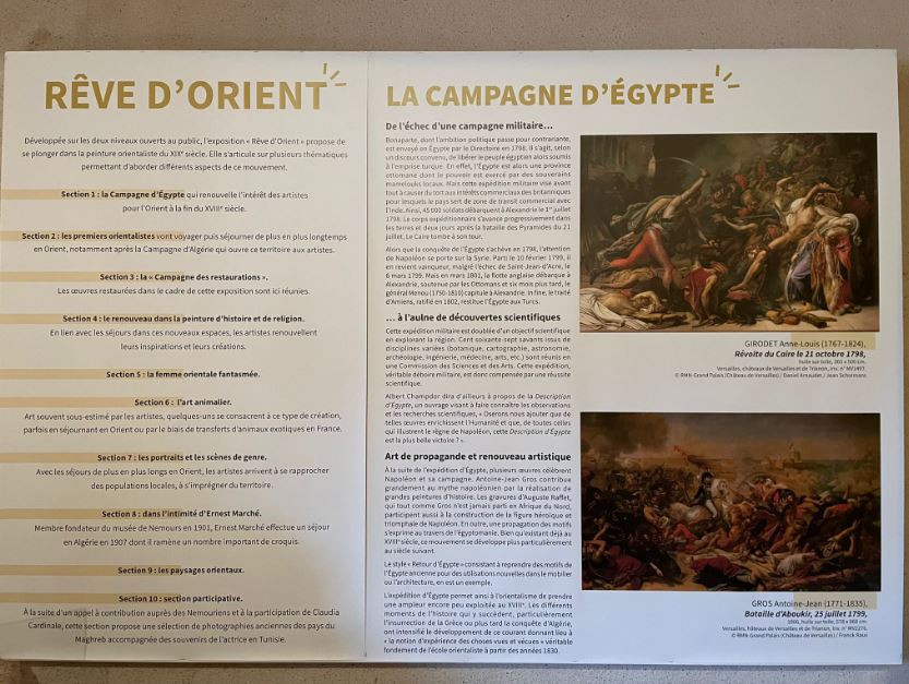 Exposition Rêves d'Orient au château de Nemours 78510