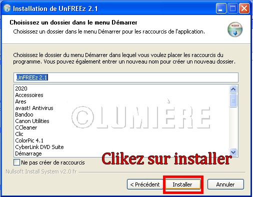 Comment installer UnFreez 812