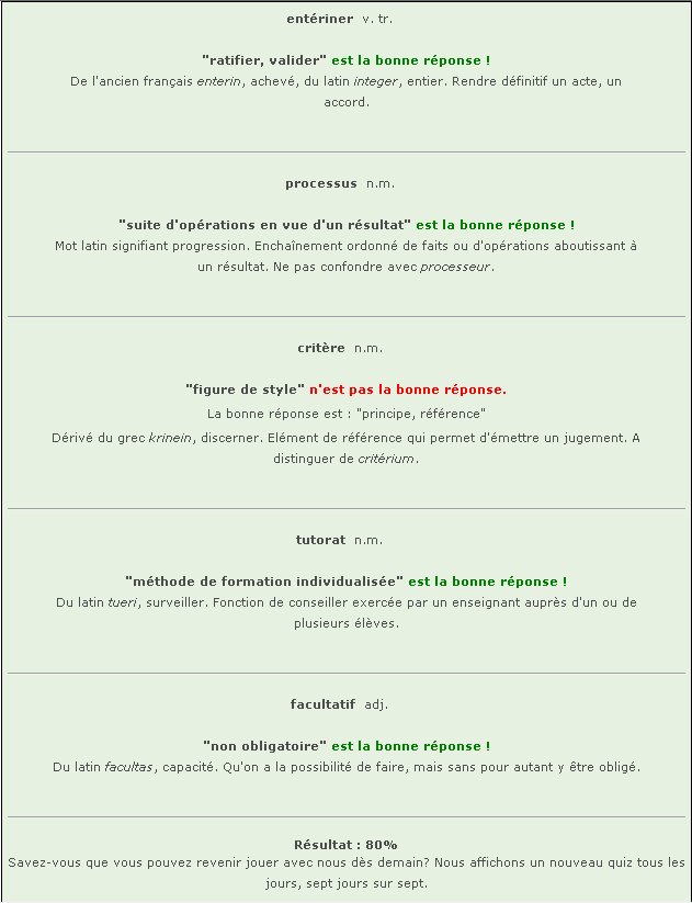 Le ptit TEST DE VOCABULAIRE  du jour !!!!! - Page 26 Critar10