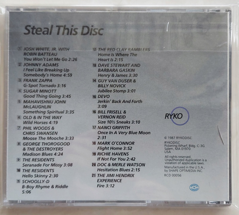 RYKO Steal This Disc - 1 & 2 (SOLD) 20210132