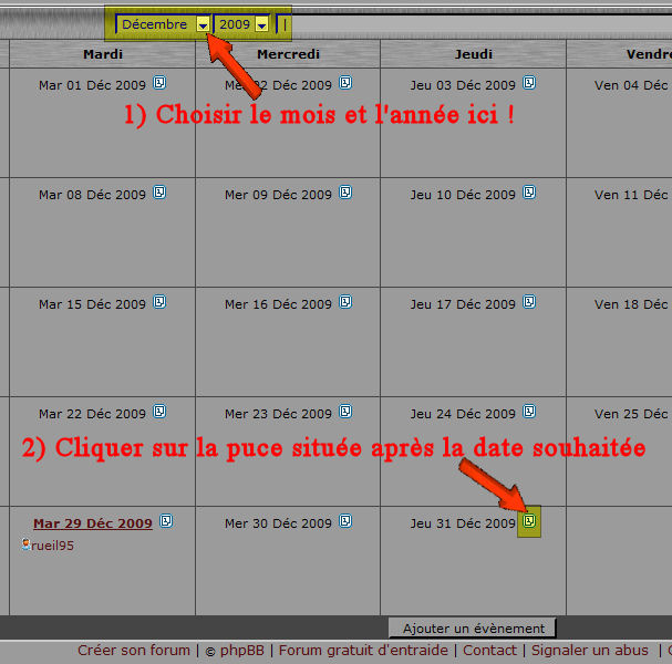 Comment ajouter un évènement au calendrier ? Tutoca10