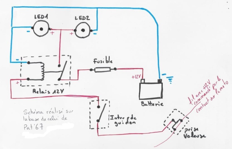 Feux additionnels sur YZF R 125. Schema10
