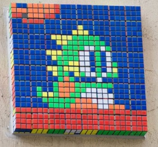 Des oeuvres d'art faites avec des Rubik's Cube Art10