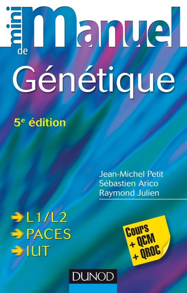[génétique]:deux super livres dunod Génétique Cours + QCM QROC 2020  - Page 7 97821010