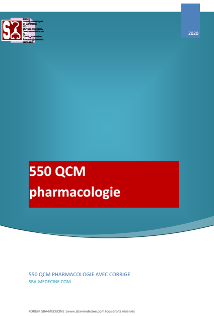 [résolu][pharmaco]:550 QCM pharmacologie corrigés et commentés 2020 pdf gratuit - Page 9 Captur11